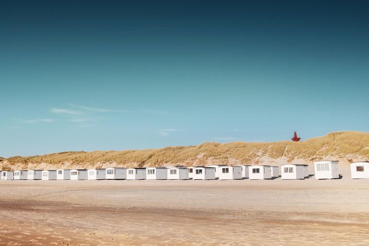 Badehuse ved Blokhus Strand