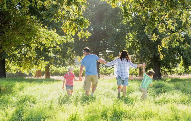 Tag i sommerhus i Ellinge Lyng med hele familien