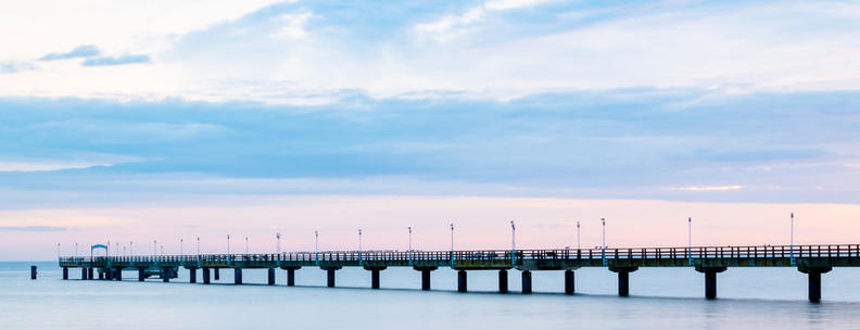 Idyllisk udsigt fra stranden på øen Usedom